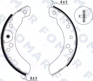 Комлект тормозных накладок FOMAR Friction FO 0461